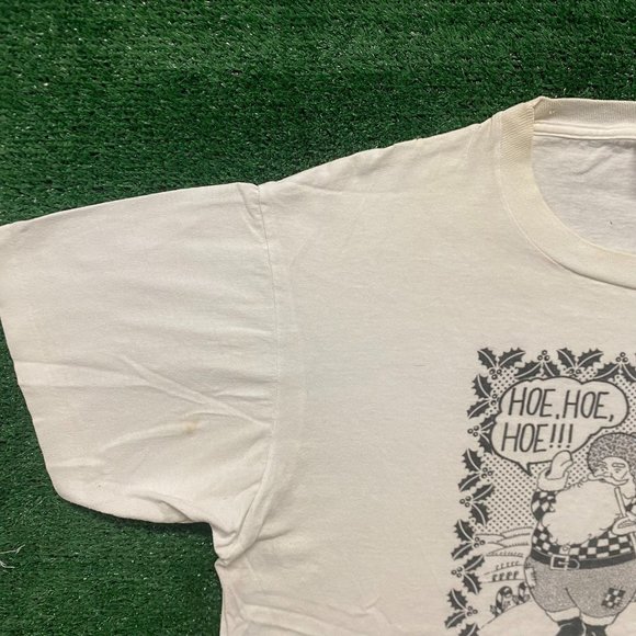 Vintage 90s Funny Santa Claus Shirt Farmer Single Stitch Tee - Picture 2 of 7